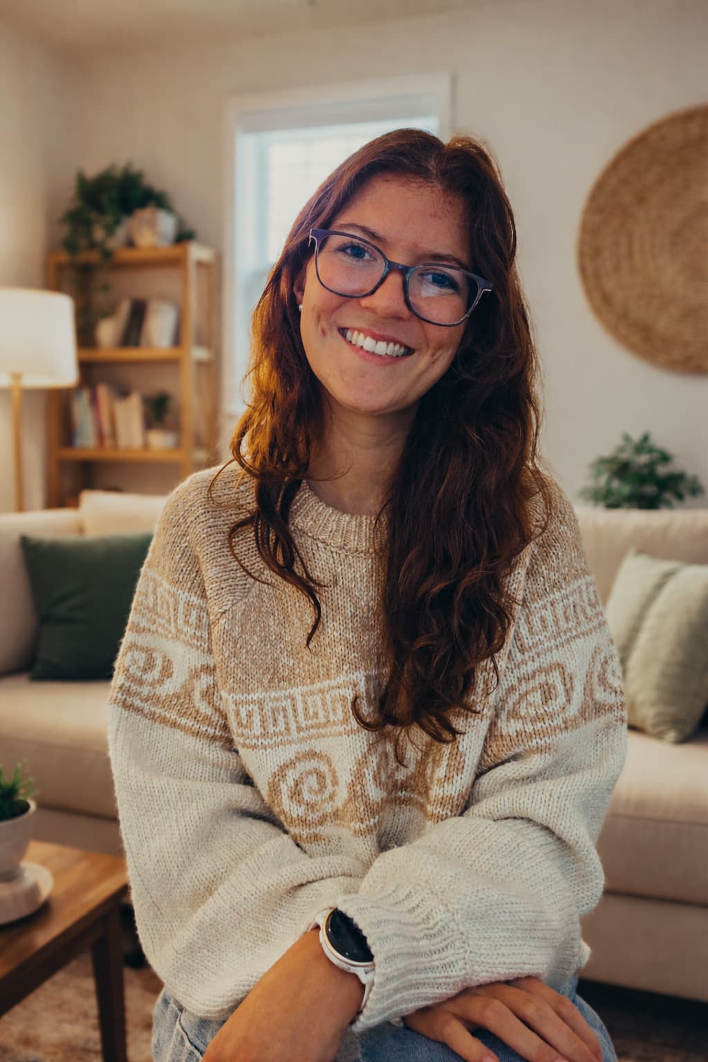 Holly Schroeder, General Psychologist, smiling in a warm-lit room